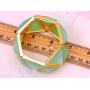 Alilang Mint Green Egyptian Pyramid Style Statement Bracelet With Golden Toned Accents