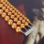 LuckyHouse Fashion Pearl Choker Necklace Multilayer Strands Chokers 1920s Flapper Women Costume Necklace Accessories for Gatsby Themed Party