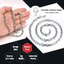 ChainsPro Heavy Duty Oval Rolo Cable Chain Necklace,6/8/11MM Width,18/20/22/24/26/28/30 Inches,316L Stainless Steel/18K Gold Tone (Send Gift Box)