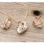 Leafael Wish Stone Pendant Necklace with Birthstone Crystal, 18K Rose Gold Plated/Silvertone, 18'' + 2''