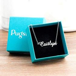Cherris 925 Love Personalized Name Necklace Semi-Customized Monogram Necklace