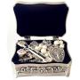 elegantmedical Stations of the Cross Prayer Rosary Real White Pearl Beads Necklace Catholic Gifts Box