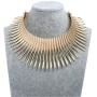 LZHLQ African National Flamboyant Necklaces Adjustable Personality Creative Style Large Collars Necklaces for Women Gold Egypt Punk Gothic Customized Fashion Jewelry