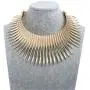 LZHLQ African National Flamboyant Necklaces Adjustable Personality Creative Style Large Collars Necklaces for Women Gold Egypt Punk Gothic Customized Fashion Jewelry