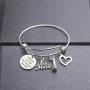 TOGON Music Gift Where Words Fail Music Speaks Music Charm Bangle Bracelet Guitar Pick Music Lovers Jewelry Music Teacher Gift