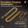 ChainsPro Boys Chain Link Bracelet, 4 mm Width, 16+5CM Adjustable, 18K Gold Plated/316L Stanless Steel/Black-with Gift Box ChainsPro Boys Chain Link Bracelet, 4 mm Width, 16+5CM Adjustable, 18K Gold Plated/316L Stanless Steel/Black-with Gift Box