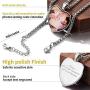 ChainsHouse Personalized Photo Necklace Men Women, Stainless Steel/18K Gold Plated Chain, Custom Picture Image Engrave Text Rectangular/Heart/OvalPendant Memorial Jewelry