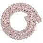 PY BLING Hip Hop Mens Full Iced Out 15mm 18K Gold/White Rose Gold Plated CZ Miami Cuban Link Chain Choker 18''-24'' Necklace or 8.5'' Bracelet