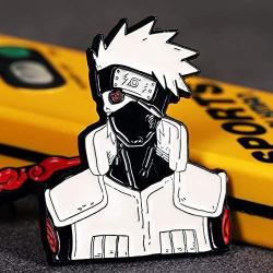 lookerbuy Naruto Pins Ninja Kakashi Meme Enamel Lapel Pin Brooch Badges for Collar Jeans Backpack Cap Hat Shirt