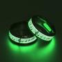Fashion Titanium Stainless Steel Luminous Rings Glow in The Dark Pianos Five-Line Music Note Rings Wedding Promise Jewelry Gift for Men Women Rings