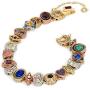 Sweet Romance Vintage Gold Silver Copper Victorian Bridal Antique Wedding Canterbury Slide Bracelet