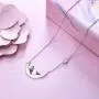 925 Sterling Silver Cute Animal Moon Pendant Necklace for Women Birthday Jewelry Gifts
