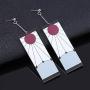 Demon Slayer Tanjiro Earrings Tanjirou Anime Cosplay Earrings Dangle Earrings Halloween Accessories