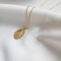 BC 925 Sterling Silver Blessed Virgin Mary Maria Christian Mother Pendant Necklace with Gold Plating