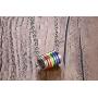 Gay Pride Cylinder Pendant Stainless Steel Rainbow Lesbian Pride Necklace Gay Pride Day