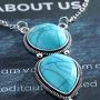 Olbye Turquoise Bracelet Silver Ring Bracelet Personalize Hand Chain Everyday Bracelet Jewelry for Women and Teen Girls
