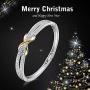 Angelady Silver Plated Wide Bangle Bracelet for Women Girls, Infinity Lucky Endless Love Bangle, Birthday Mothers Day Gift for Mom Wife Girlfriend Daughter
