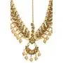 Bindhani Indian Bollywood Style Wedding Gold Plated Bahubali Head Jewelry Maang Tikka Traditional Mang Tika Jewellery Damini Bridesmaid Hair Accessories Bridal Matha Patti for Women