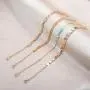 Udalyn 4Pcs Copper plated with 14K gold Chain Bracelets for Women Adjustable Dainty Dainty Tiny Cute Evil Eye Oval Chain Layered Bracelet Women Jewelry Udalyn 4Pcs Copper plated with 14K gold Chain Bracelets for Women Adjustable Dainty Dainty Tiny Cute Evil Eye Oval Chain Layered Bracelet Women Jewelry