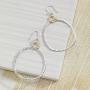 Silpada Dynamic Duo Double Circle Drop Earrings in Sterling Silver & Brass