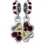 JMQJewelry Mother Mom Love Daughter Heart Clover Birthday Birthstone Jan-Dec Dangle Charms for Bracelets Women Jewelry