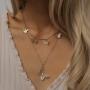 fxmimior Butterfly Collar Choker Boho Insect Necklace for Women Girls Ladies Dainty Fashion Jewelry (Silver)