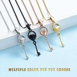 mingkejw Cremation Jewelry for Ashes Stainless Steel Key with My Heart Urn Pendant Memorial Ash Holder Keepsake Necklace