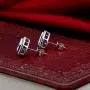 Lanmi 14K White Yellow Gold Genuine Tanzanite Diamond Dangle Drop Earrings Studs for Women Ladies Engagement Wedding