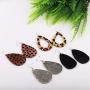 BOMAIL 20 Pairs Leather Earrings for Women Girls Teardrop Leaf Print Petal Leopard Flower Lightweight Drop Dangle Leather Earring Set