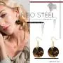 FIBO STEEL Necklace and Earring Jewelry Set 5 PCS Necklaces of Different Lengths with 38 Pairs Layered Ball Dangle Hoop Stud Earrings Mixed Women Fashion Jewelry