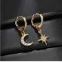 Cathercing Crystal Moon Star Dangle Earrings for Women Girls Drop Hoop Earrings With Rhinestone Hypoallergenic Stud Earrings Dangling Lightweight Earrings Modern Jewelry Daily Gift for Her (gold) Cathercing Crystal Moon Star Dangle Earrings for Women Girls Drop Hoop Earrings With Rhinestone Hypoallergenic Stud Earrings Dangling Lightweight Earrings Modern Jewelry Daily Gift for Her (gold)