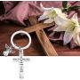 FUSTMW Religious Cross Keychain Faith Christian Bible Quote Prayer Gifts Religious Gifts Scripture Jewelry Bible Verse Gifts Proverbs 30:5