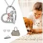 POPLYKE Horse/Giraffe/Cat and Girls Necklace for Girls Sterling Silver Horse/Giraffe Jewelry Gifts for Women