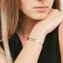 THEMEROL Inspirational Cuff Bangle Bracelet for Women Personalized Stainless Steel Mantra Quote Engraved Motivational Bracelet Jewelry Gift with Hidden Message for Women Teen Girls Her