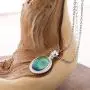 MOJO JEWELRY Handmade Made Mood Stone Mood Pendant Sterling Silver Plated Mood Necklace with Stainless Steel Chain 16''+2'', MJ20NK-05 MOJO JEWELRY Handmade Made Mood Stone Mood Pendant Sterling Silver Plated Mood Necklace with Stainless Steel Chain 16''+2'', MJ20NK-05