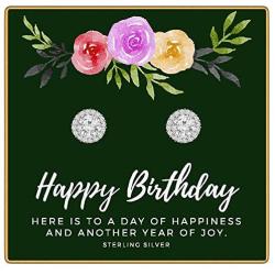 KEDRIAN Happy Birthday Necklace, 925 Sterling Silver, Happy Birthday Mom Gifts, Fun Birthday Gifts for Women, Birthday Jewelry for Women, Sentimental Birthday Gift, Birthday Gifts for Girls
