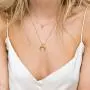 Tiny Horn Choker Crescent Moon Pendant Necklace for Women Girls Men 925 Sterling Silver 14K Gold Plated Open Heart Karma Full Waning Half Moon Boho Ball Bead Chain Minimalist Delicate Jewelry Gift
