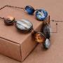 7 Planet Necklace,Solar System Handmade Charm Necklace with double-sided glass crystal ball for female teachers