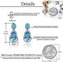 Swarovski Crystal Teardrop Dangle Earrings for Women 14K Gold Plated Hypoallergenic Drop Stud Earrings