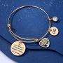 AZORA Family Tree Bracelet I Love You Mom Mothers Day Birthday Gift Stainless Steel Charm Bangle