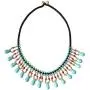 MAYTRY Original Bohemian Turquoise Necklace, Imported Wax Rope Woven Creative Clavicle Chain, a Gift for Fashionable Women