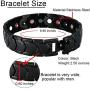 N+NITROLUBE Magnetic Bracelet for Men Stainless Steel Bracelets Therapy Energy Magnet Arthritis Jewelry (Black, 8.66 inches)