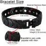 N+NITROLUBE Magnetic Bracelet for Men Stainless Steel Bracelets Therapy Energy Magnet Arthritis Jewelry (Black, 8.66 inches)