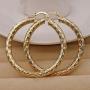 Redhithot Lots 4 Pieces/Set 18K Gold Plated - Big Hollow Geometry Carved Multilayer Circle Bling Bling Boho Beach Hoop Stud Earrings Jewelry for Women Girls Lady