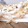 Simsly Boho Pearl Necklace Gold Shell Pendant Necklaces Chain Starfish Jewelry for women and Girls