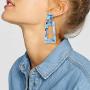 ABOJOY 12 Pairs Acrylic Earrings Resin Drop Dangle Earring Hoop Statement Earrings Bohemian Fashion Jewelry Earrings for Women Girls