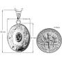 Finejewelers Sterling Silver Birthstone Locket Pendant Necklace