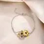 Santuzza Sunflower Bracelets Genuine 925 Sterling Silver Gorgeous Yellow Nano Cubic Zirconia Handmade Enamel Jewelry for Women Santuzza Sunflower Bracelets Genuine 925 Sterling Silver Gorgeous Yellow Nano Cubic Zirconia Handmade Enamel Jewelry for Women