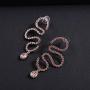 Rambling Rose Fashion Rhinestones Earrings Drop in Big Size Girls Womens Statement Earring