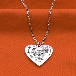 omodofo to My Daughter & Son You are Braver Than You Believe Necklace Heart Pendant Inspirational Gifts for Daugher Son Kids